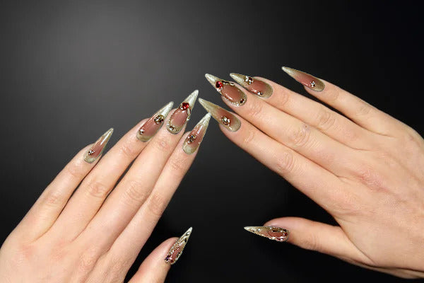 3.0 Stilettos Silver Pink Chain Embellished