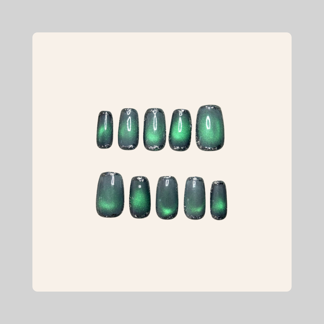 2.0 Coffin Silver Bordered Frozen Catseye