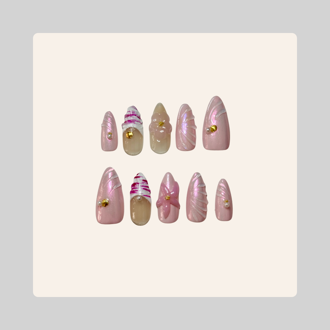 2.5 Almond Soft Pink Seashells