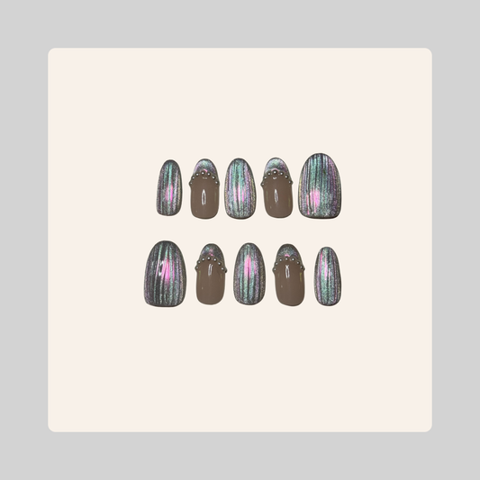 2.0 Oval Iridescent Pearl French Seashell