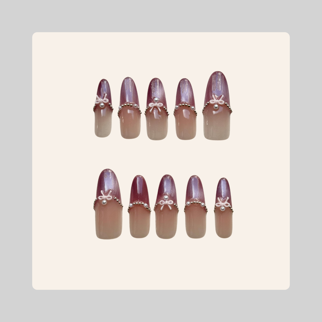 3.0 Long Oval French Pink Catseye Chain