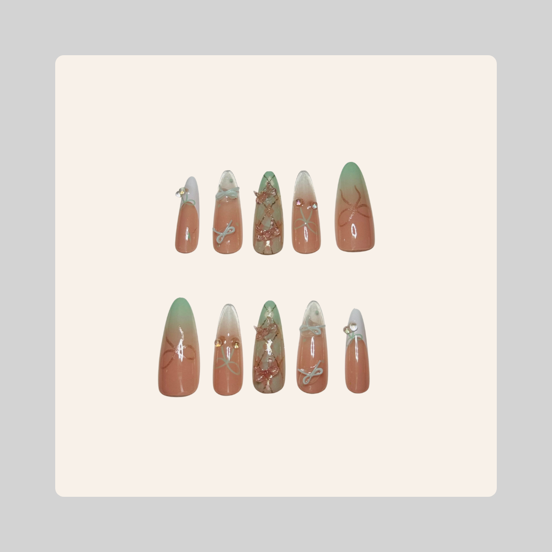 3.0 Stiletto Apricot Cherry Plaid